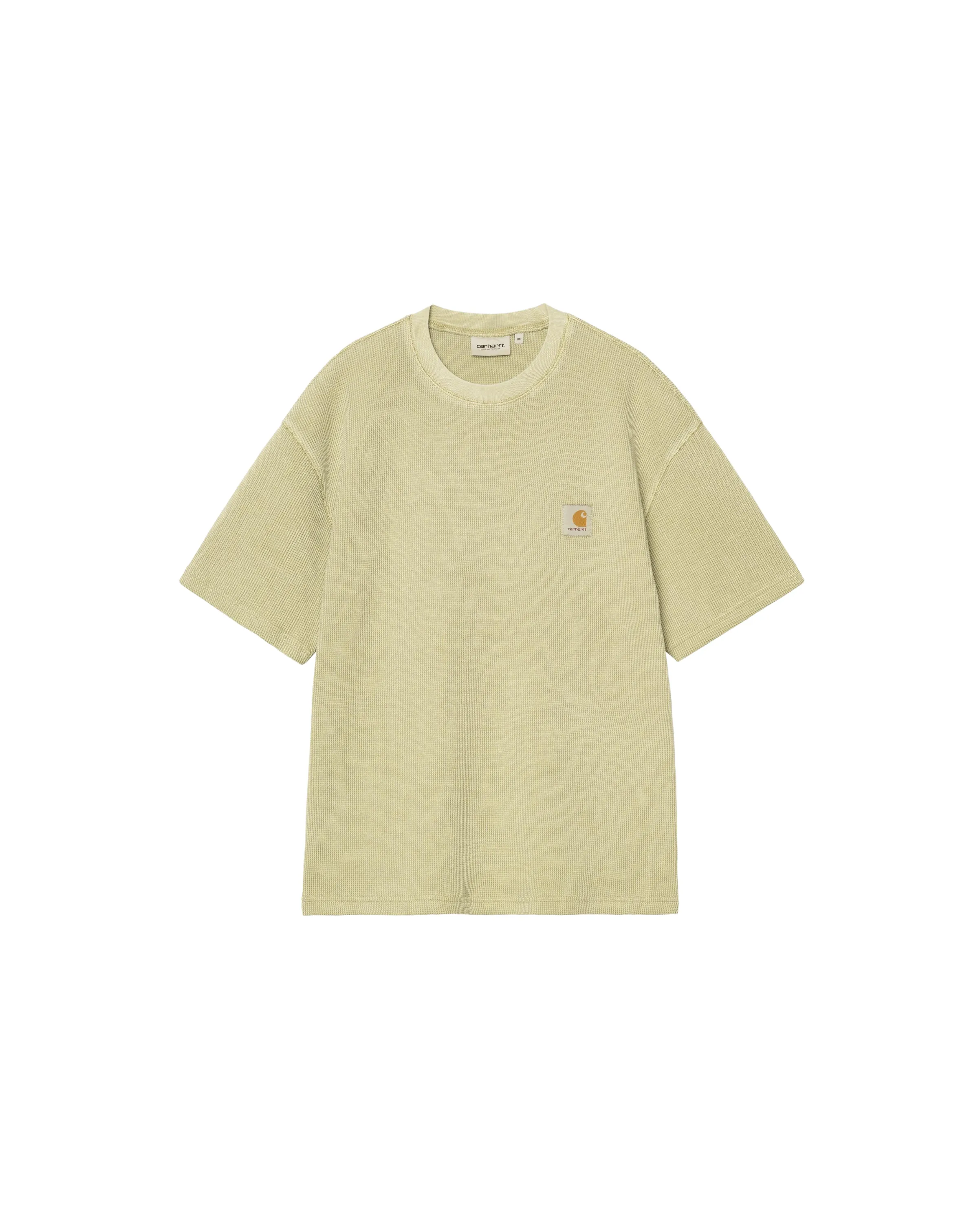 S/S Nelson Waffle T-Shirt Gentle Green Garment Dyed