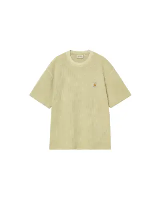 S/S Nelson Waffle T-Shirt Gentle Green Garment Dyed — photo 1