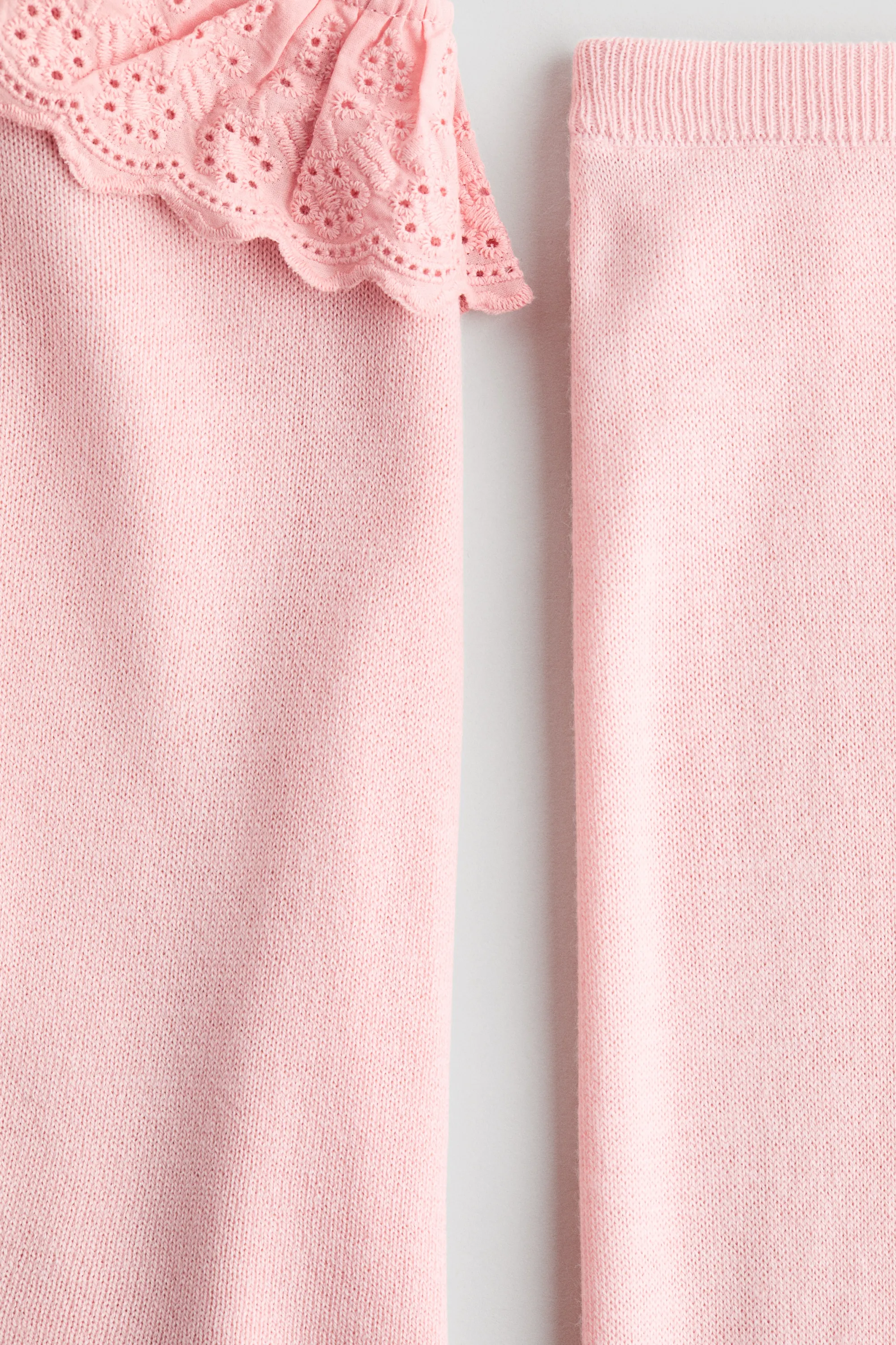 Ensemble 2 pièces en maille fine - Rose ancien clair/Paris
