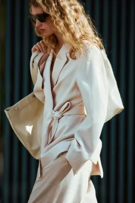 Blazer croisé - Beige clair — photo 3