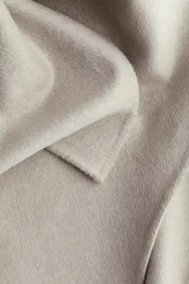 Manteau fait main en laine mélangée - Grège clair — photo 4