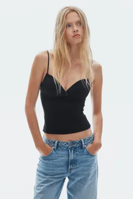 Top bustier - Noir — photo 2