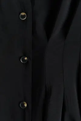 Robe midi à boutons - Noir — photo 5