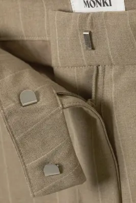 Pantalon de costume taille basse - Taupe à fines rayures — photo 4