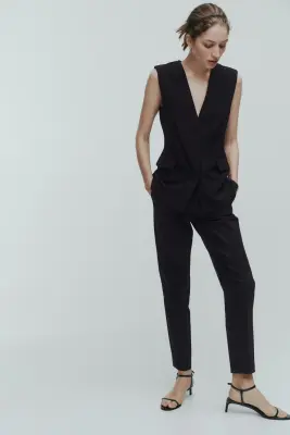 Pantalon cigarette - Noir — photo 1