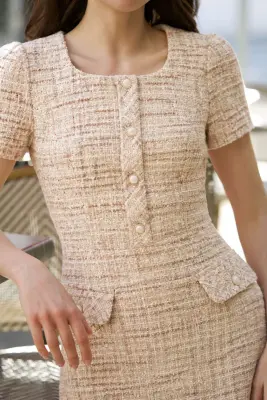 Dina Wool Tweed Mini Dress — photo 3