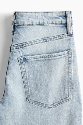 Slim Straight High Ankle Jeans - Bleu denim clair — photo 2