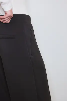 Cooling Relaxed Fit Wide trousers - Marron foncé — photo 2
