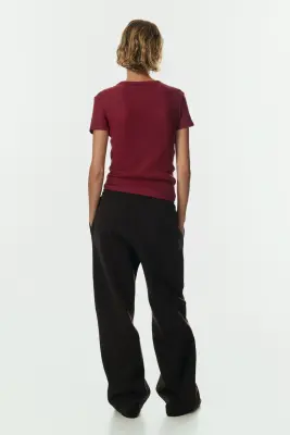 Pantalon en molleton - Marron foncé — photo 2