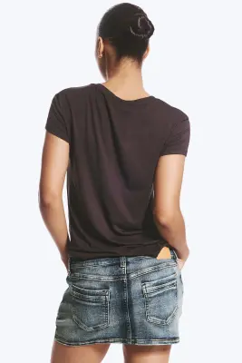 Chemise en viscose coupe standard - Marron foncé — photo 2