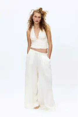 Top dos nu avec sequins - Crème — photo 1