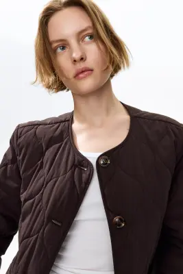 Veste matelassée - Marron foncé — photo 2