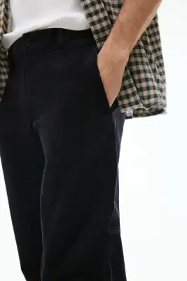 Pantalon Regular Fit en velours côtelé - Bleu foncé — photo 3