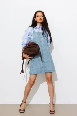Robe salopette brodée — photo 3