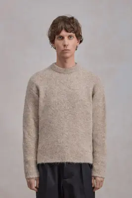 Alpaca Sweater - Beige Chiné — photo 3