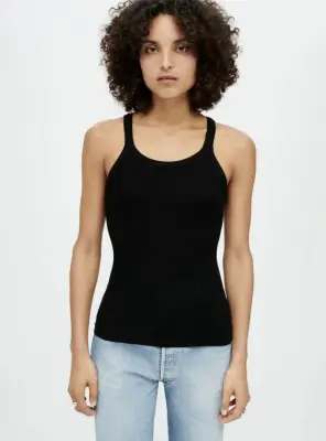 RE/DONE Top Ribbed Tank Black — photo 2