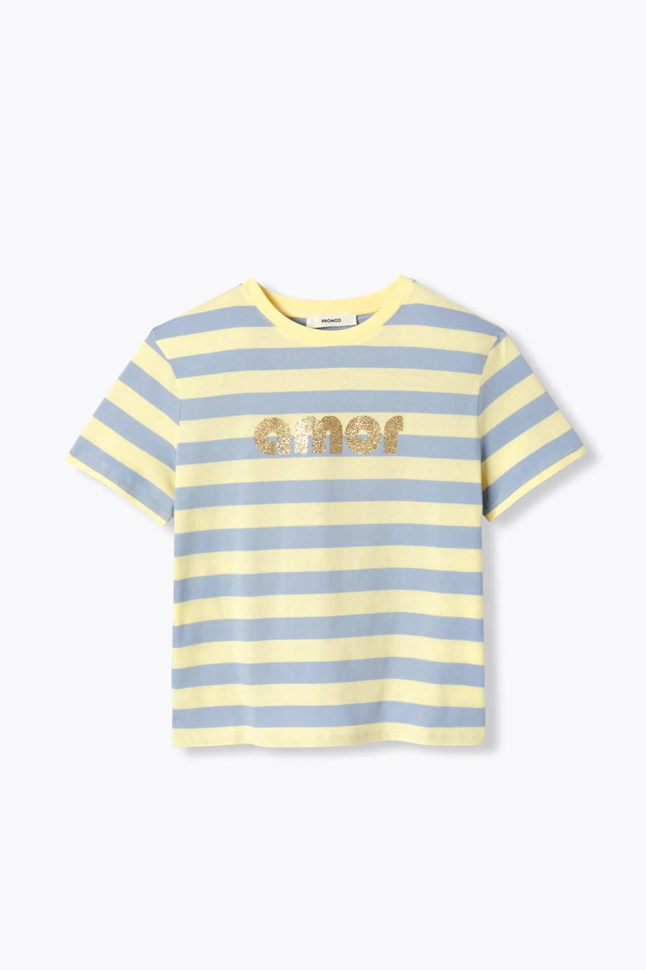 T-shirt rayé à message amor