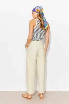 Pantalon barrel chic Femme — photo 4