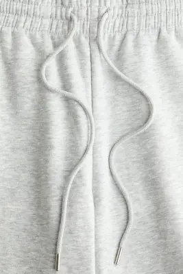 Pantalon en molleton de coton mélangé - Gris clair chiné — photo 4