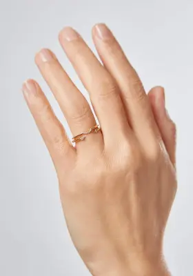 BAGUE MARINE - Or jaune 18 carats — photo 2