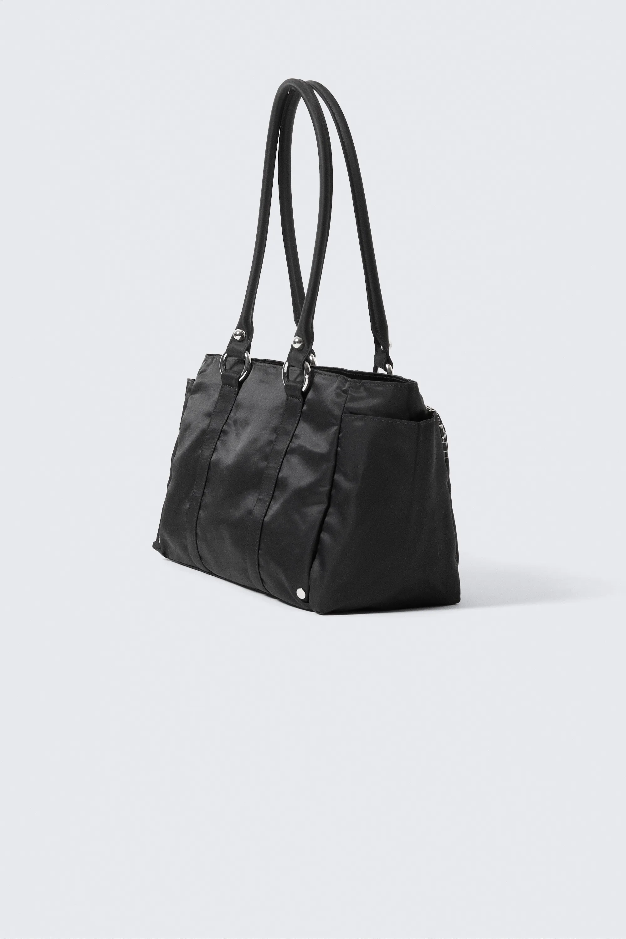 Sac à bandoulière moyen avec poches - Noir