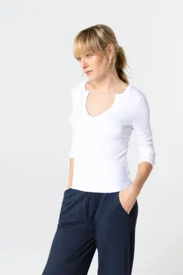 T-shirt en viscose et élasthanne