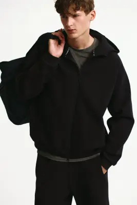 Veste de sport zippée à capuche DryMove™ - Noir — photo 1