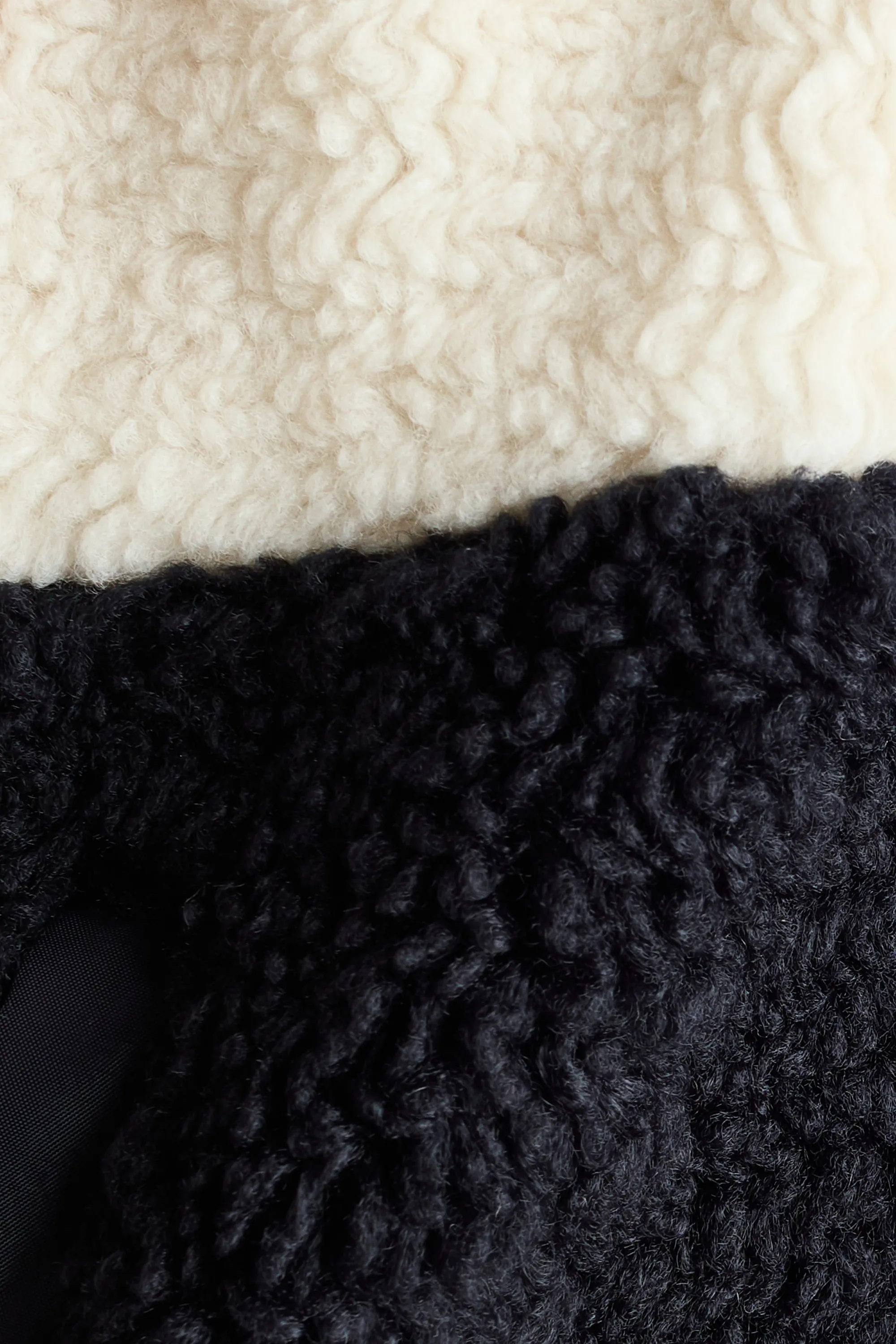Veste en tissu Teddy bear - Blanc/bleu marine
