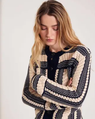Veste Constanza rayé bleu et blanc — photo 3