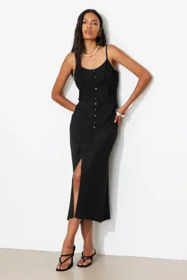 Robe longue à fines bretelles — photo 3