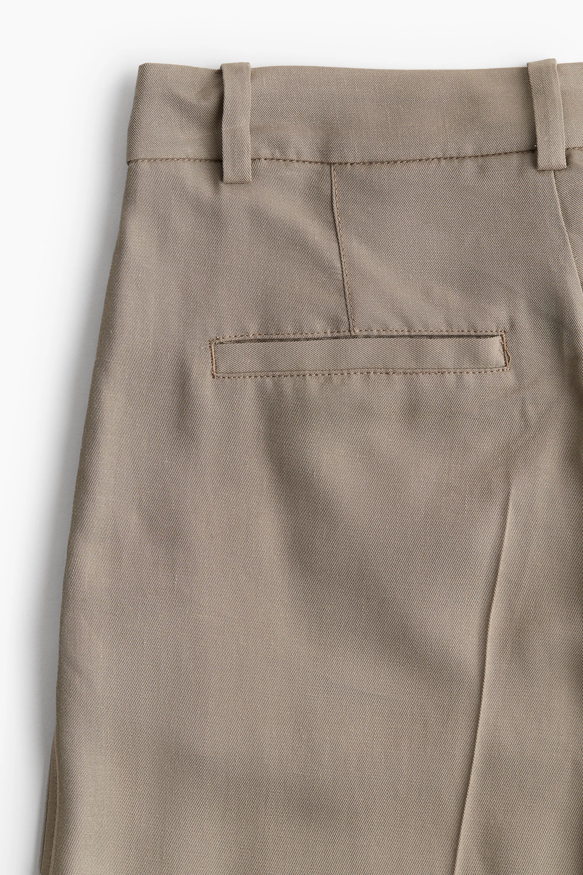 Pantalon de tailleur à revers - Beige