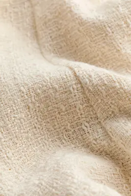 Robe à boutons en tissu bouclette - Beige clair — photo 2