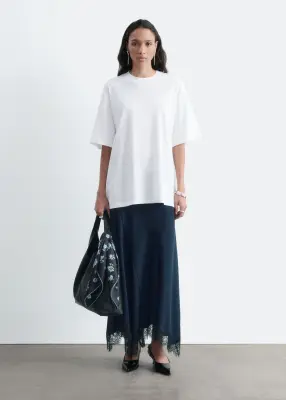 T-shirt oversize en coton - Blanc — photo 1