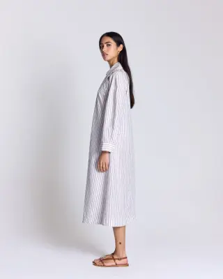 Robe Segolene rayures rouge fond blanc — photo 4
