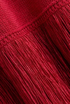 Robe en maille avec franges - Rouge — photo 4