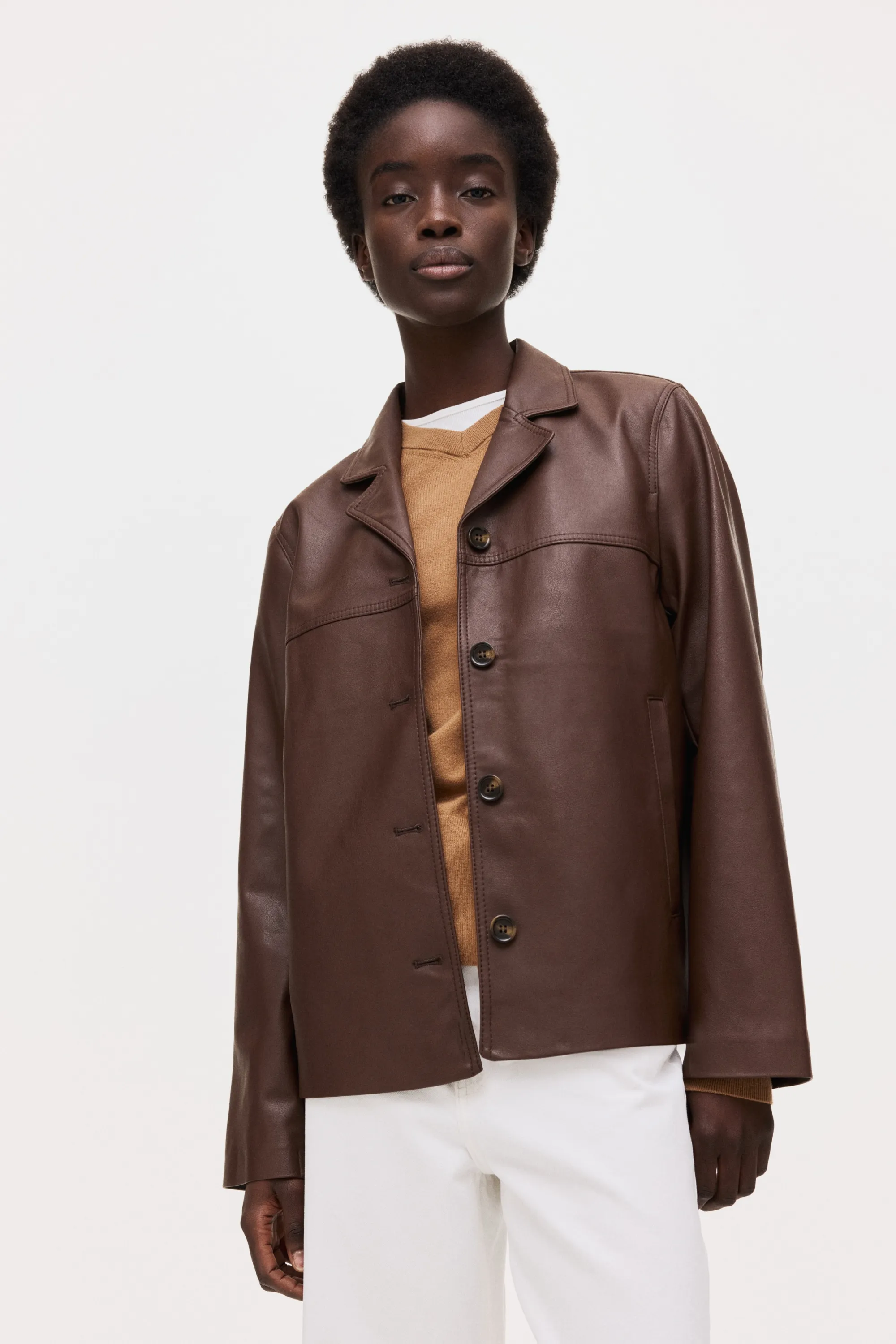 Veste en tissu enduit - Marron foncé