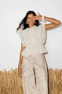 Blouse rétro-romantique Femme — photo 2