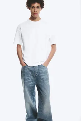 T-SHIRT COUPE AMPLE - Blanc — photo 1