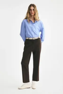 Pantalon cigarette - Marron foncé — photo 2