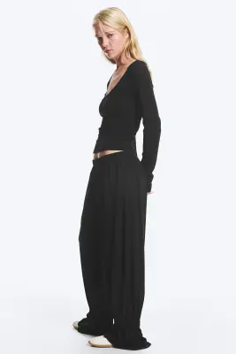 Pantalon ballon en jersey - Noir — photo 3