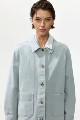 Veste-chemise - Turquoise ancien clair — photo 1