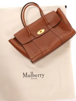 Sac à main BAYSWATER en cuir grainé marron cognac Prix boutique 1400€ — photo 3