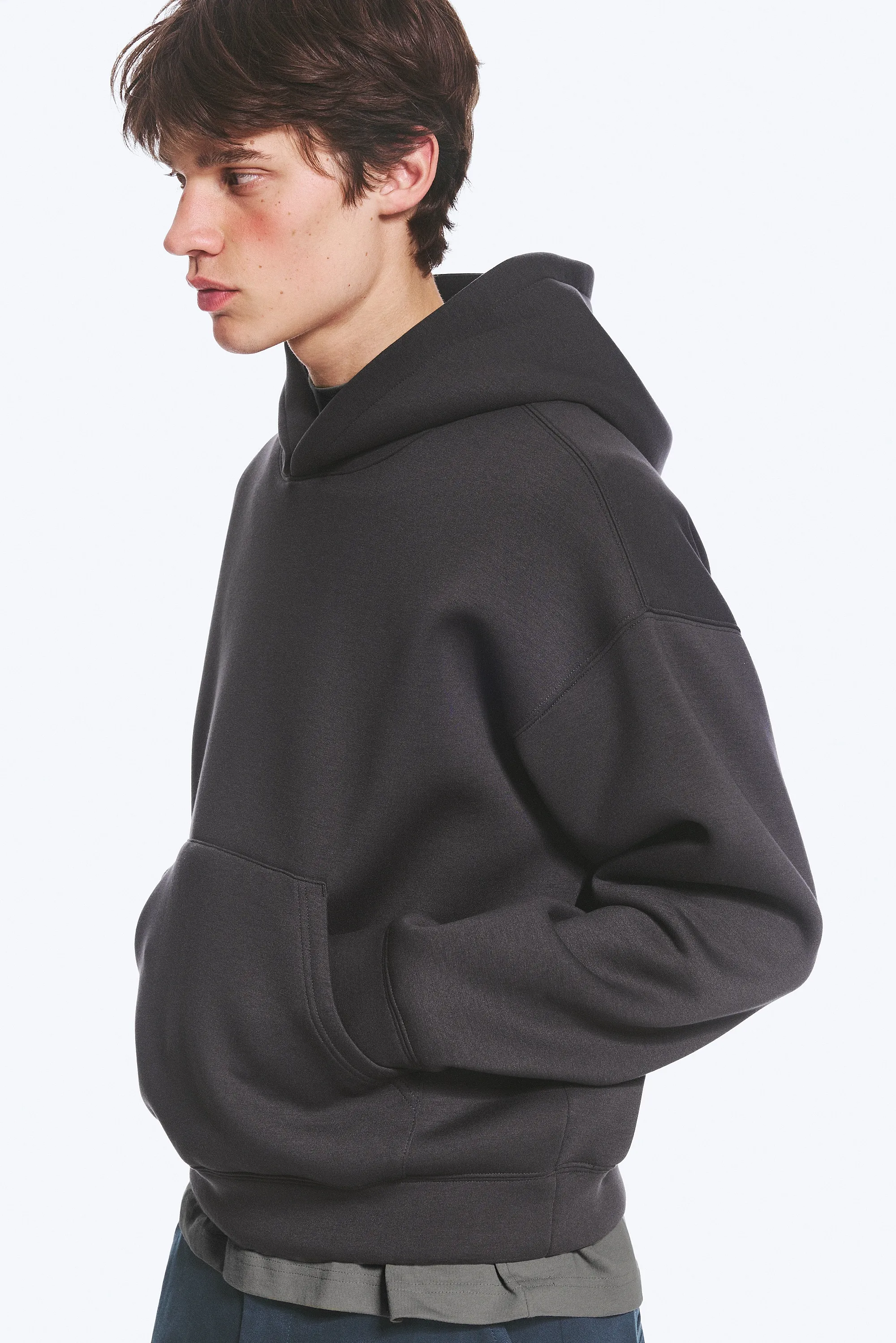 Sweat à capuche en scuba Simon - Gris foncé
