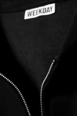 Sweat à capuche zippé ample - Noir — photo 4