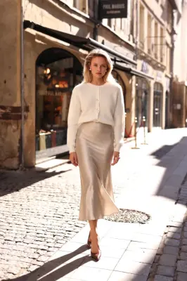 Aliénor Slip Skirt - Champagne — photo 2