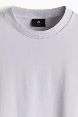 T-shirt Oversized Fit en coton - Violet clair — photo 5