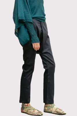 Sarouel slim pants croisé coton — photo 5