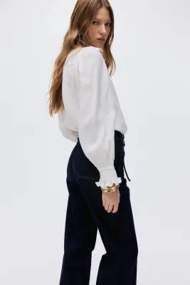 Flared High Jeans - Bleu denim foncé — photo 3