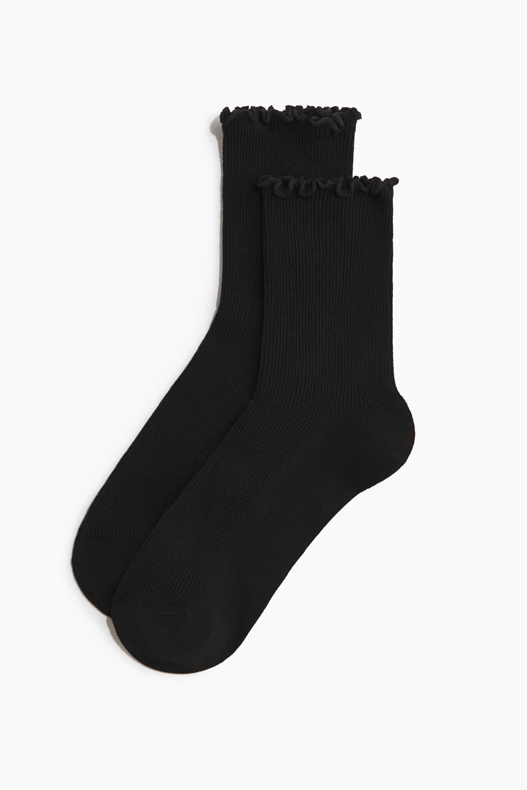 Lot de 5 paires de chaussettes en maille côtelée - Noir