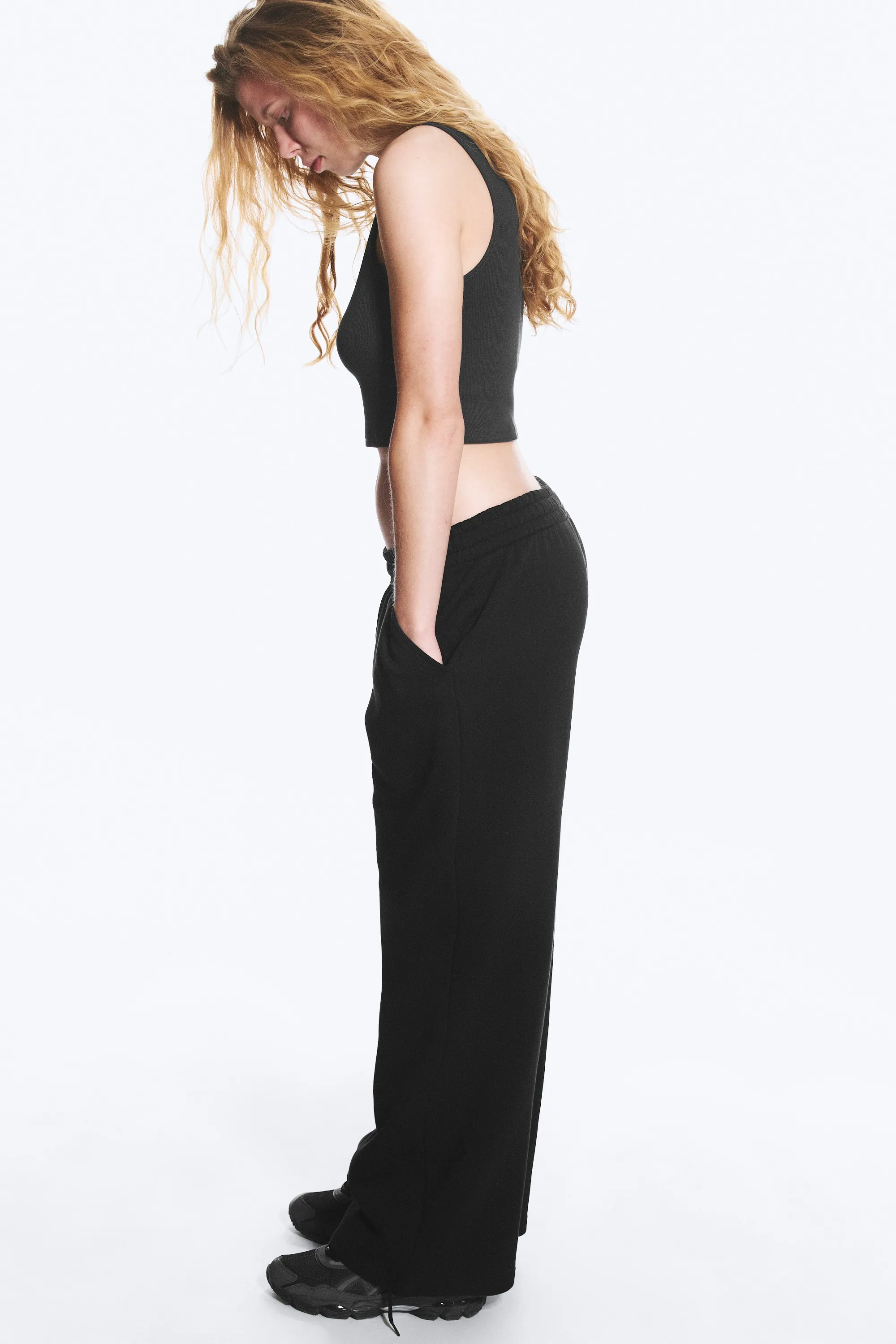 Pantalon de jogging ample d’épaisseur moyenne - Noir